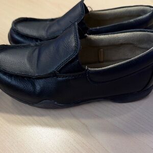 Kids Black Slip-On Dress Shoes